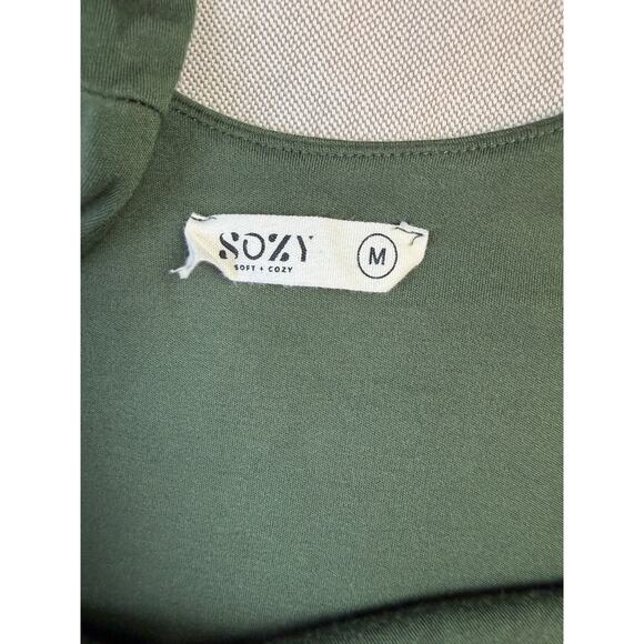 SOZY Med Green Maxi Dress Sleeveless Forest Green - Picture 4 of 10